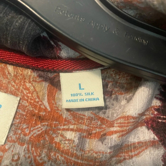 Mens Caribbean 100% silk shirt size large - Picture 6 of 8